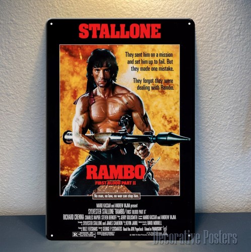 Home Cinema Decor - シルベスター映画メタルポスター - コレクタブルブリキ看板 - サイズ: 20x30cm