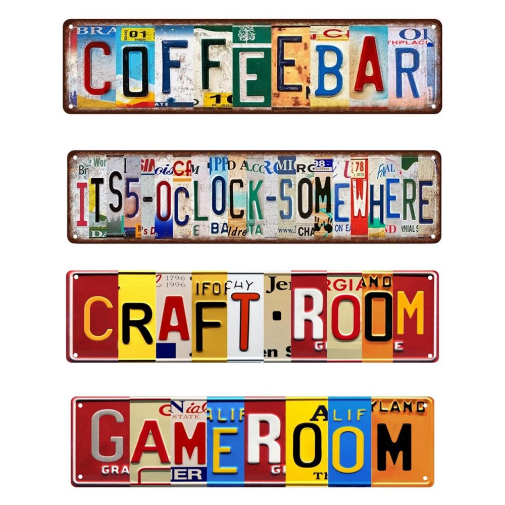 Home Cinema Logo - It's 5 O'clock Somewhere メタルサイン、コーヒーバーノベルティストリートサイン、素朴なヴィンテージブリキサイン、カフェクラフトルームホームデコレーションギフト用