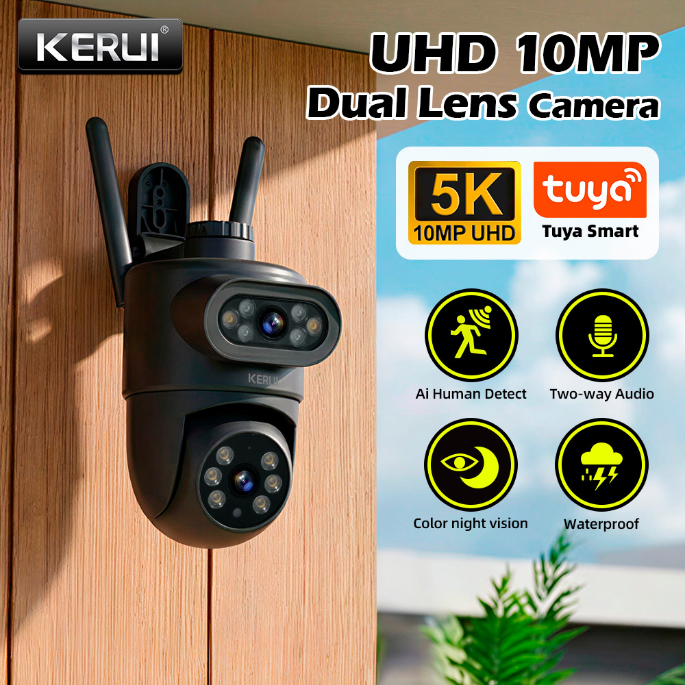 Home Cinema Wall Panels - KERUI 5K 10MP HD Wifi PTZ