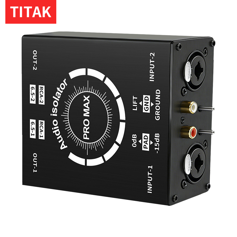 Home Cinema Furniture - 3ピン XLR/RCA/TS/TRS グランドループノイズアイソレーターボックス 多目的ハムエリミネーター 家庭用およびオフィスシアターオーディオ再生システム用