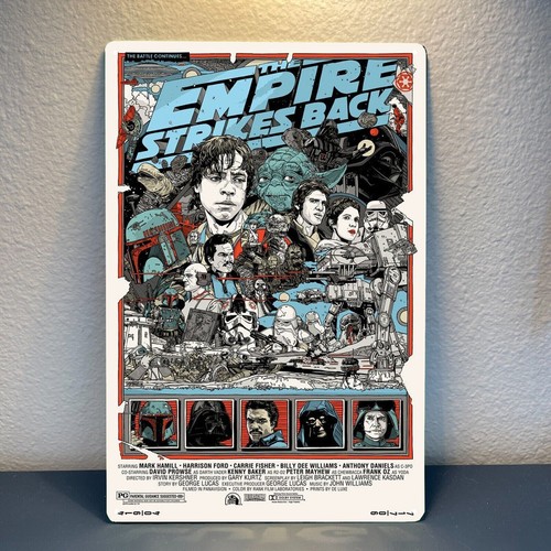 Home Cinema Decor - 帝国の逆襲映画メタルポスターブリキ看板 - サイズ: 20x30cm-アルミニウム