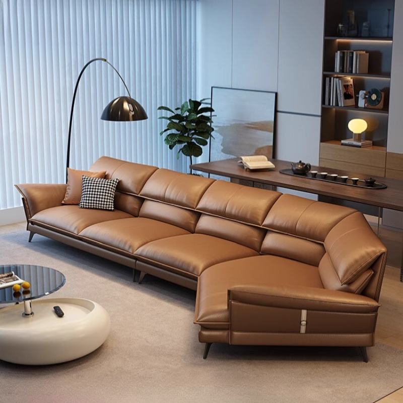 Home Cinema Furniture - 本革高級イタリア製ソファ 北欧モダン シネマ寝室用ソファ レイジーアパートメント ソファ リビングルーム用家具