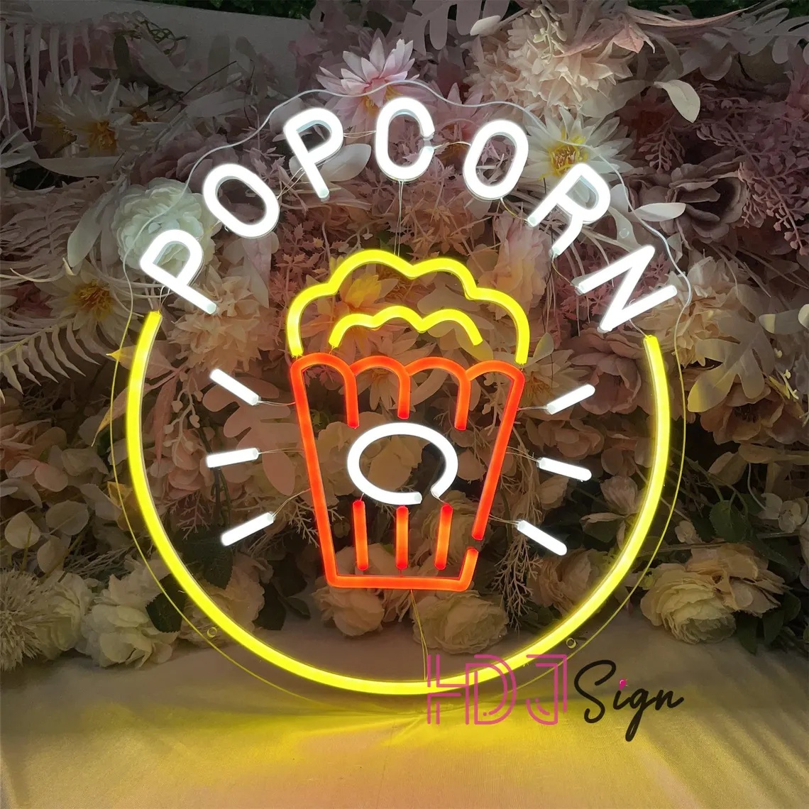 Home Cinema Wall Lights - ポップコーンLEDネオンサイン、フードバーネオンライト、映画館ウォールアート、シネマホームウォールデコレーション、キッチンデコレーション、カスタムビジネスサイン