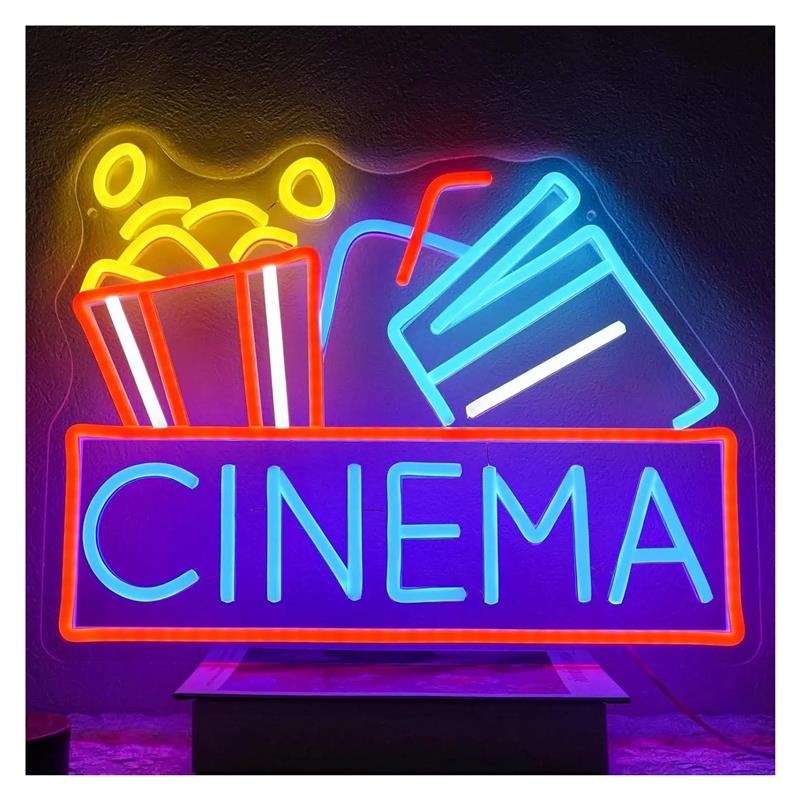 Home Cinema Wall Lights - シネマネオンサイン USB 電源調光可能なネオンライト家庭用映画パーティーフィルムルーム壁装飾 30 センチメートル x