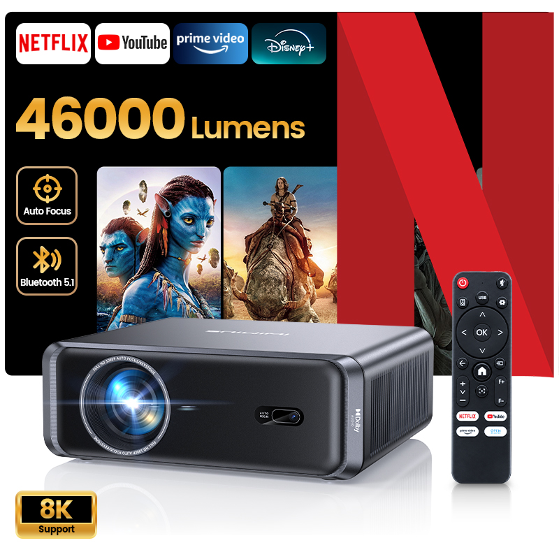Netflix Home Cinema - Laresar A1 4K Android Wifiプロジェクター ホームシアター