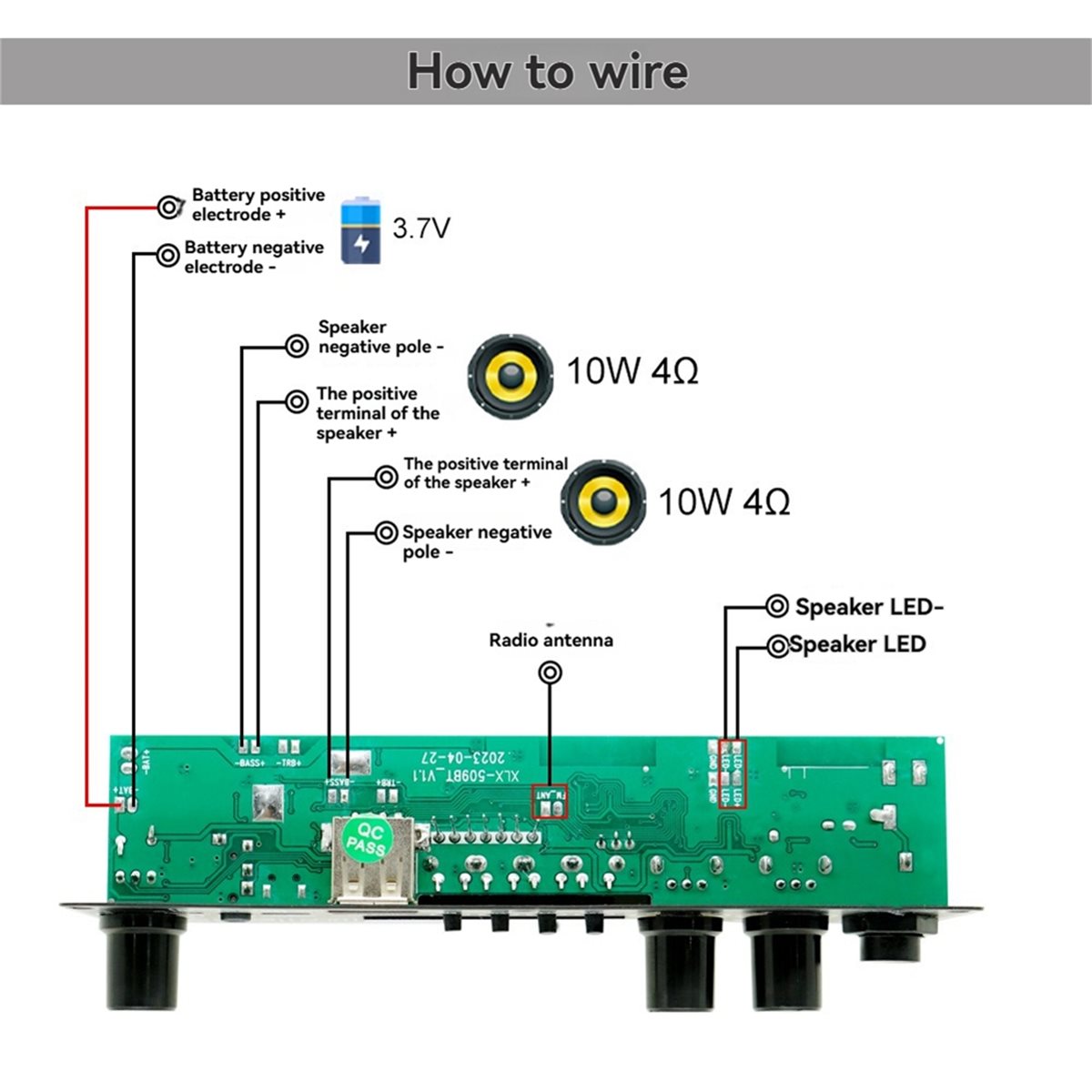更新しました。 2X10W 3.7V アンプボードスクエアダ - Home Theater Speaker のレビューと価格