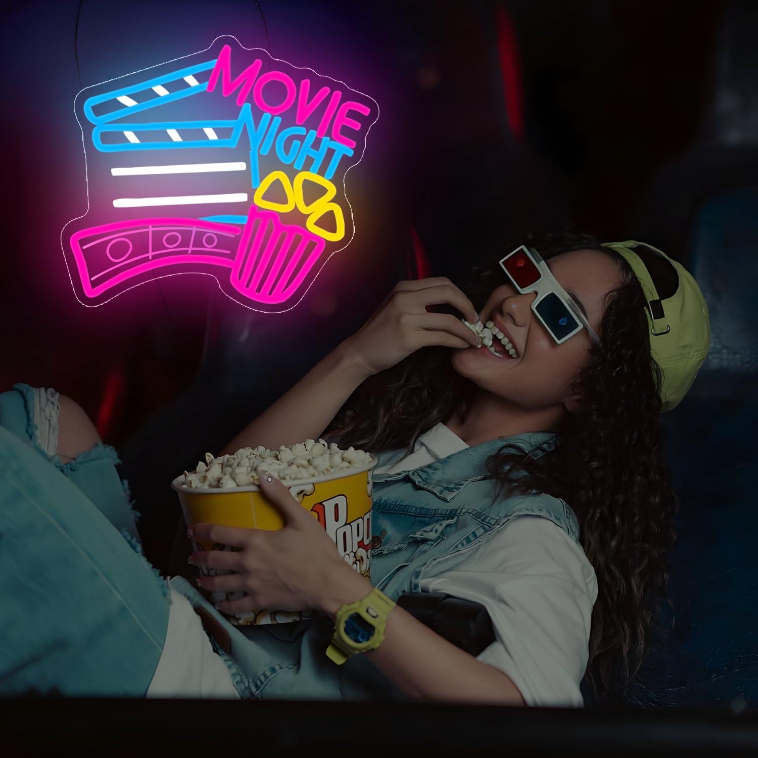 ムービーナイトネオンサイン USB調光式LEDネオンライト  - Home Cinema Wall Lights のレビューと価格