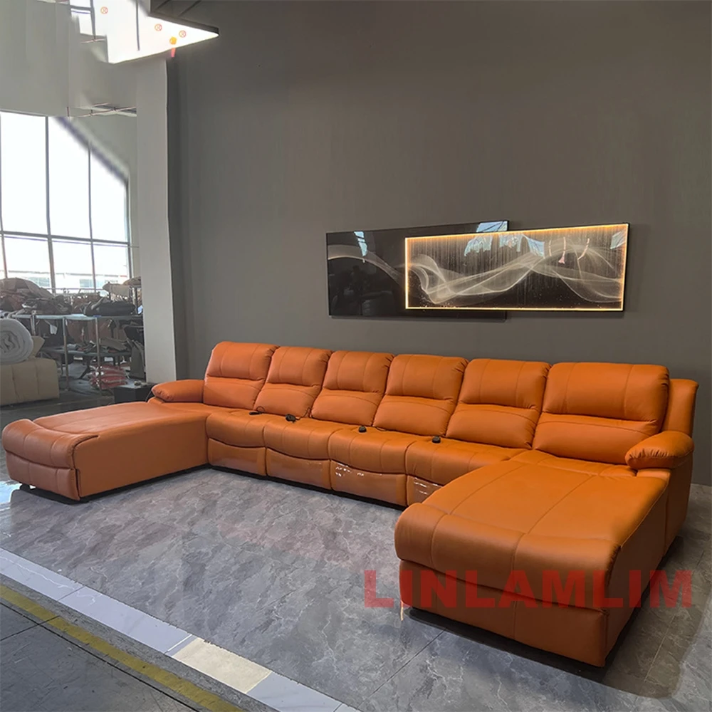 高級特大セクショナルリクライニングソファ、長椅子付き – ホ - Home Cinema Furniture のレビューと価格