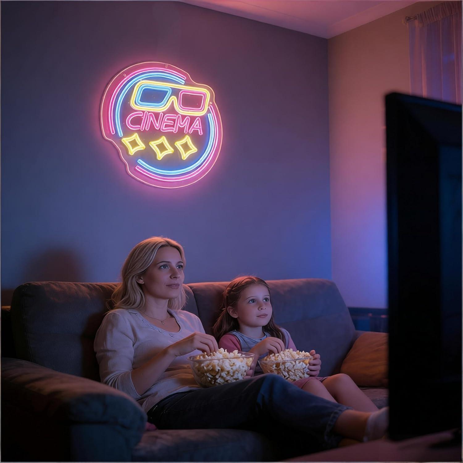 シネマネオンサイン USB調光可能なLEDライト ホームシア - Home Cinema Wall Lights のレビューと価格