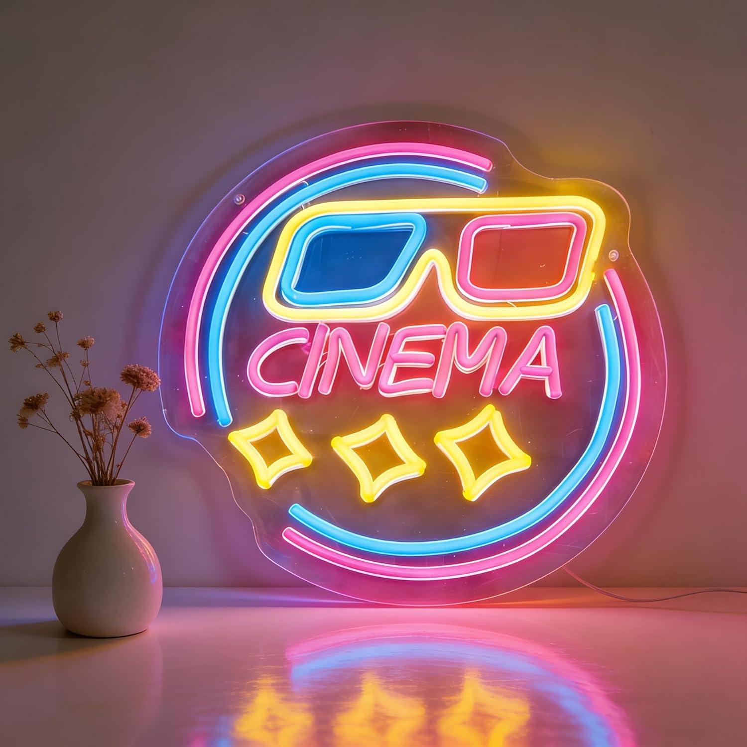 シネマネオンサイン USB調光可能なLEDライト ホームシア - Home Cinema Wall Lights のレビューと価格