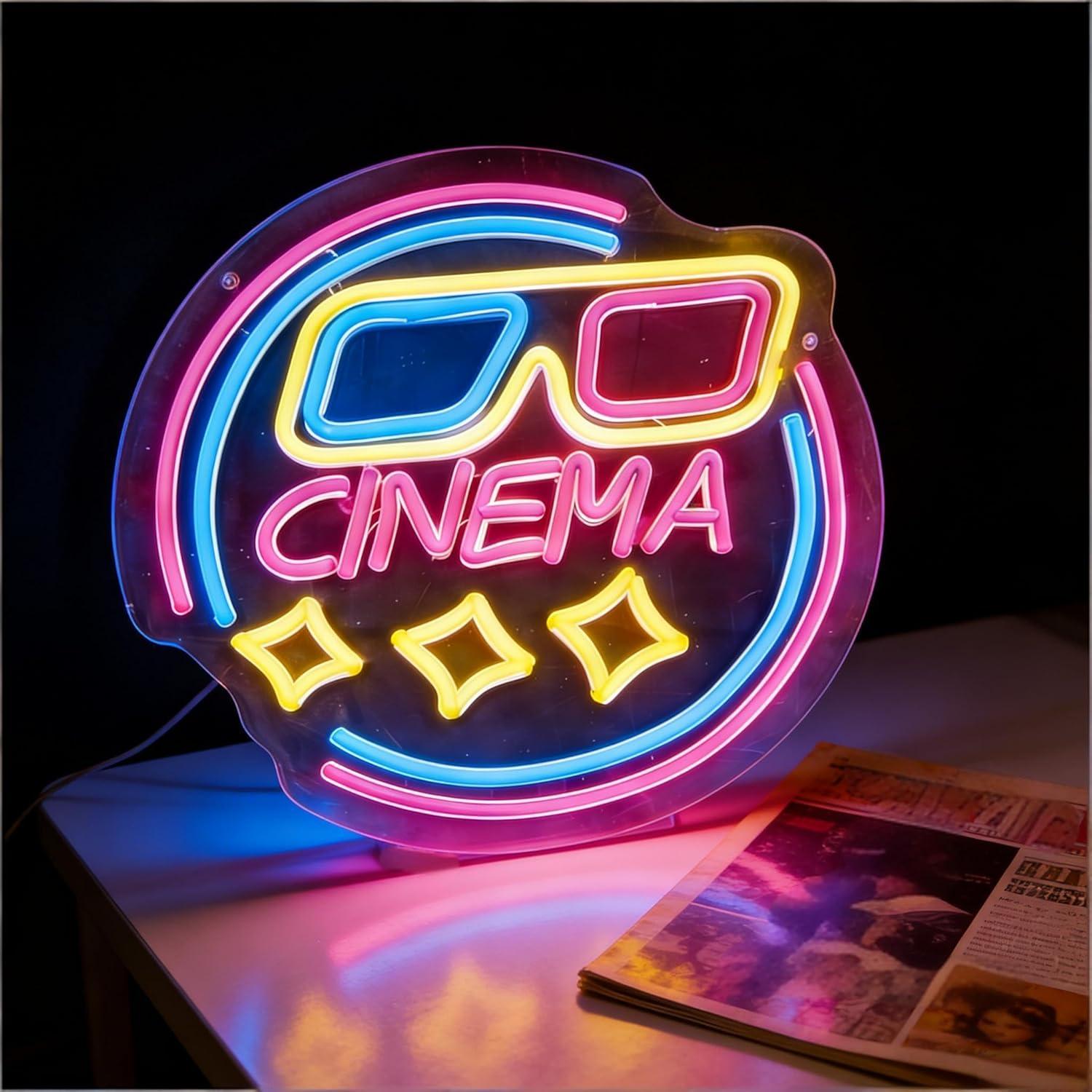 シネマネオンサイン USB調光可能なLEDライト ホームシア - Home Cinema Wall Lights のレビューと価格