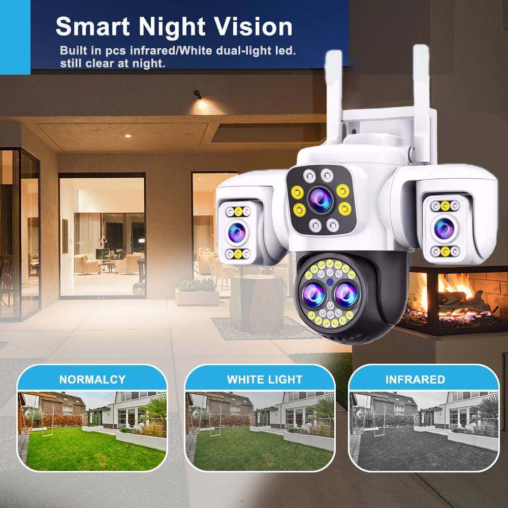 20MP 監視 Wifi カメラ 4 レンズ トリプルスクリ - Home Cinema Outdoor のレビューと価格