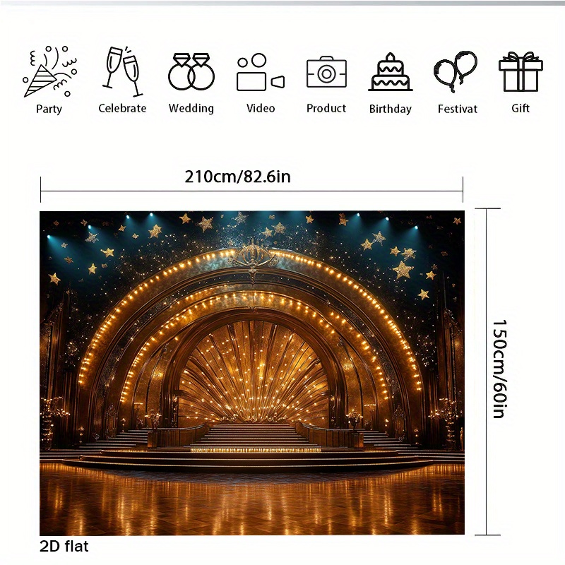 豪華なゴールデンシアターステージアーチライトスタースポットラ - Home Cinema Wall Lights のレビューと価格