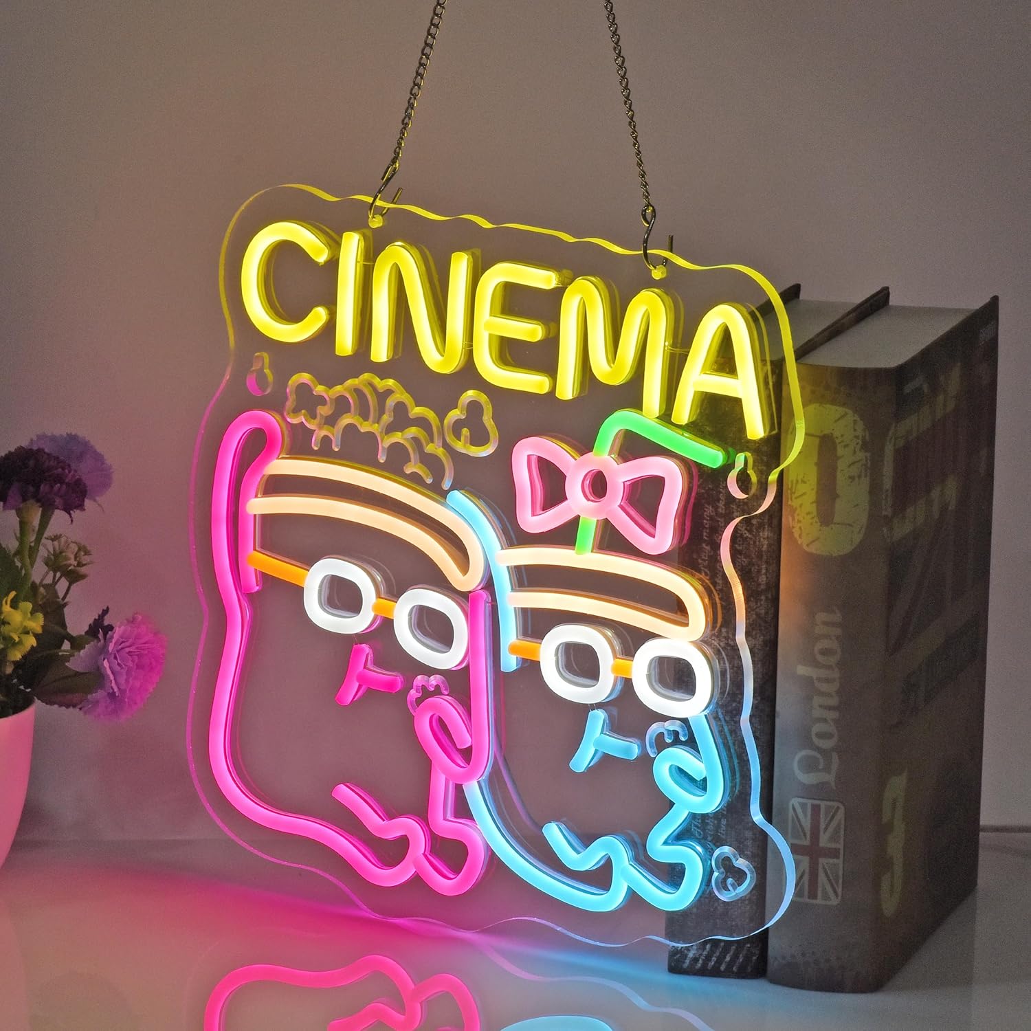 シネマネオンサイン USB電源調光可能ネオンライト 壁掛けア - Home Cinema Wall Lights のレビューと価格