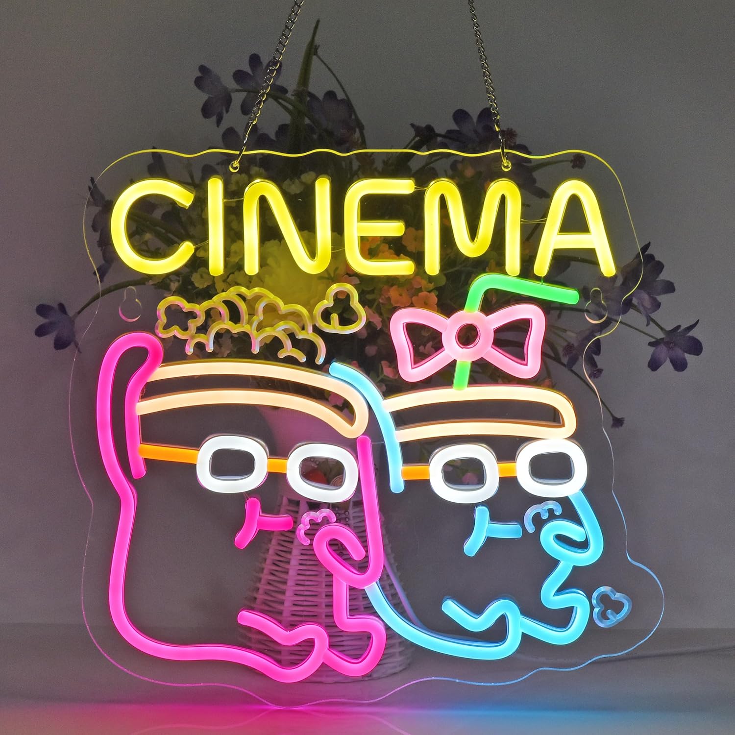 シネマネオンサイン USB電源調光可能ネオンライト 壁掛けア - Home Cinema Wall Lights のレビューと価格