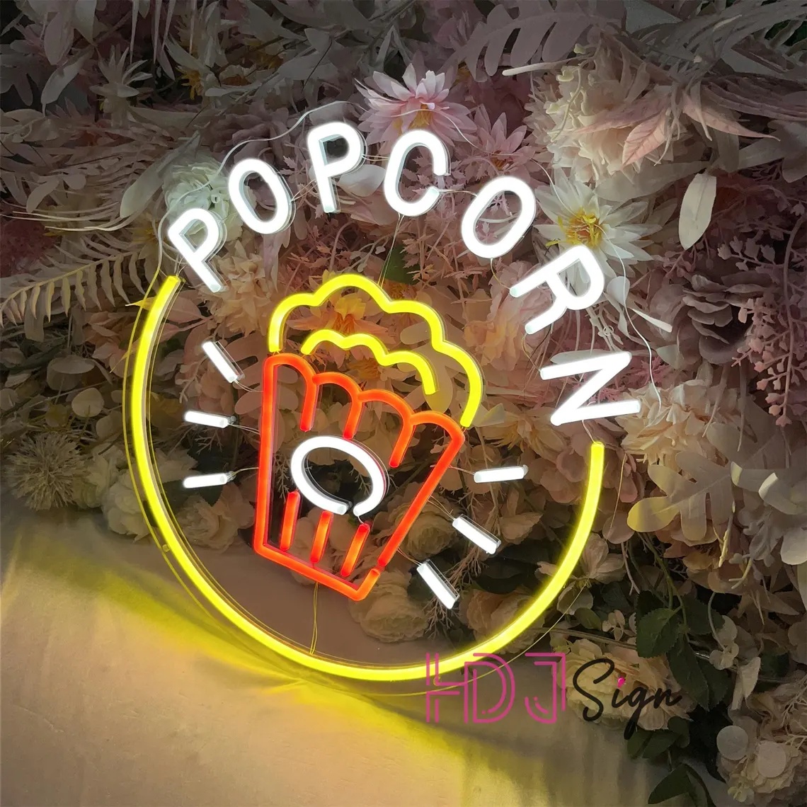 ポップコーンLEDネオンサイン、フードバーネオンライト、映画 - Home Cinema Wall Lights のレビューと価格
