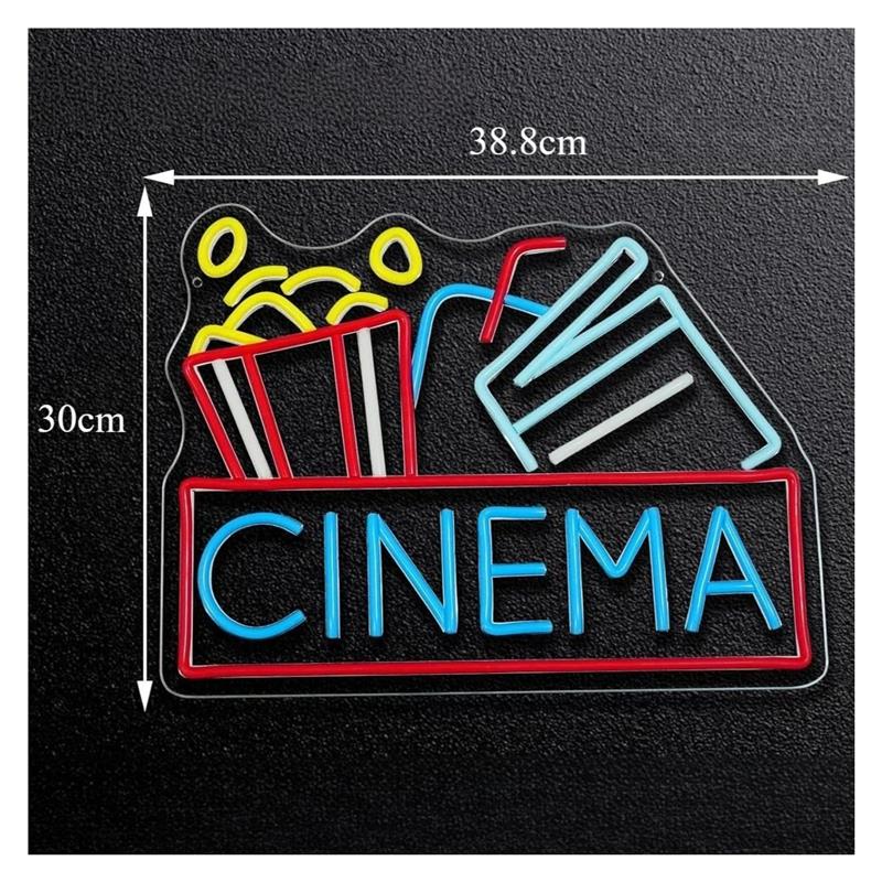 シネマネオンサイン USB 電源調光可能なネオンライト家庭用 - Home Cinema Wall Lights のレビューと価格