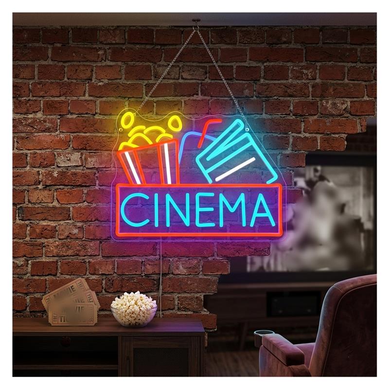 シネマネオンサイン USB 電源調光可能なネオンライト家庭用 - Home Cinema Wall Lights のレビューと価格