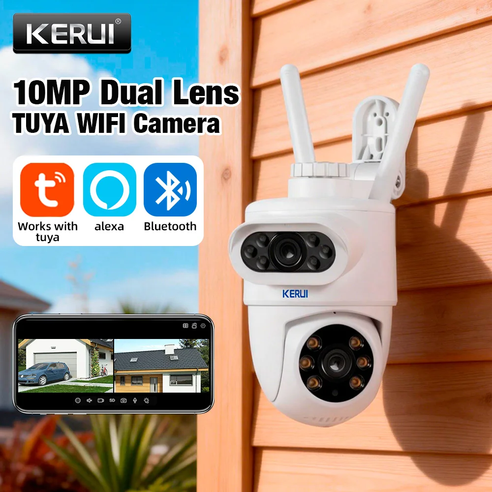 KERUI 5K 10MP デュアルレンズPTZ WIFIカ - Home Cinema Outdoor のレビューと価格