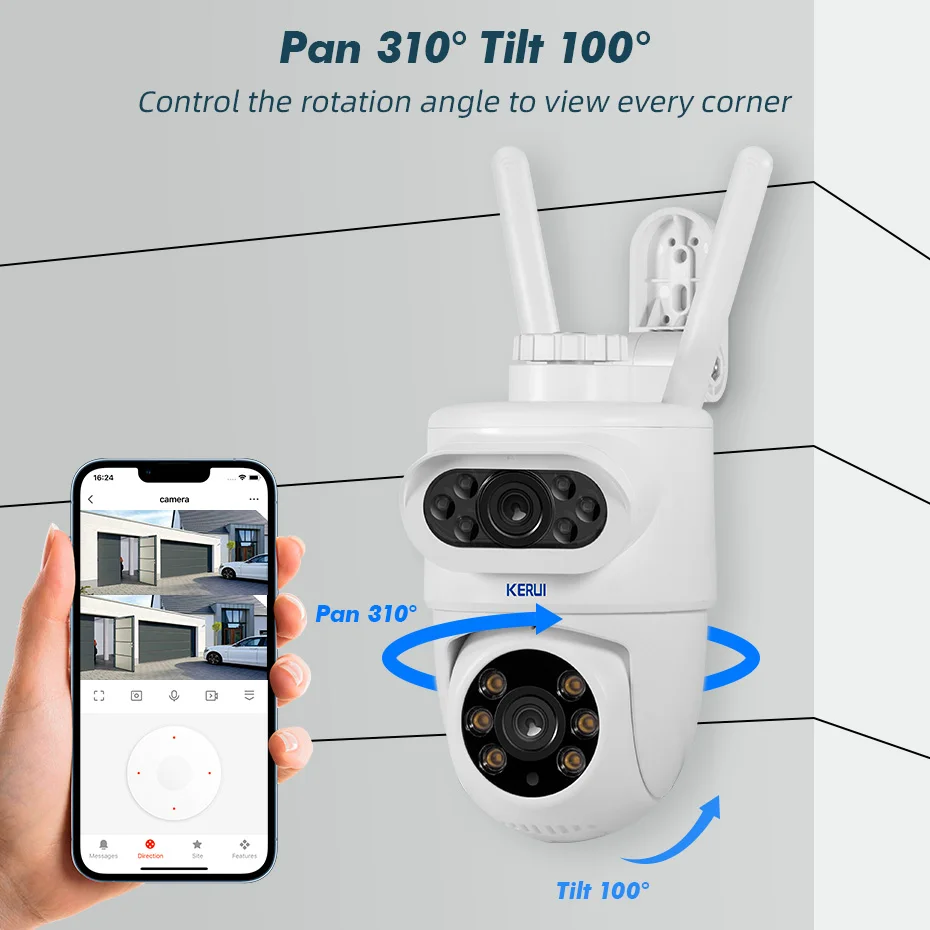 KERUI 5K 10MP デュアルレンズPTZ WIFIカ - Home Cinema Outdoor のレビューと価格