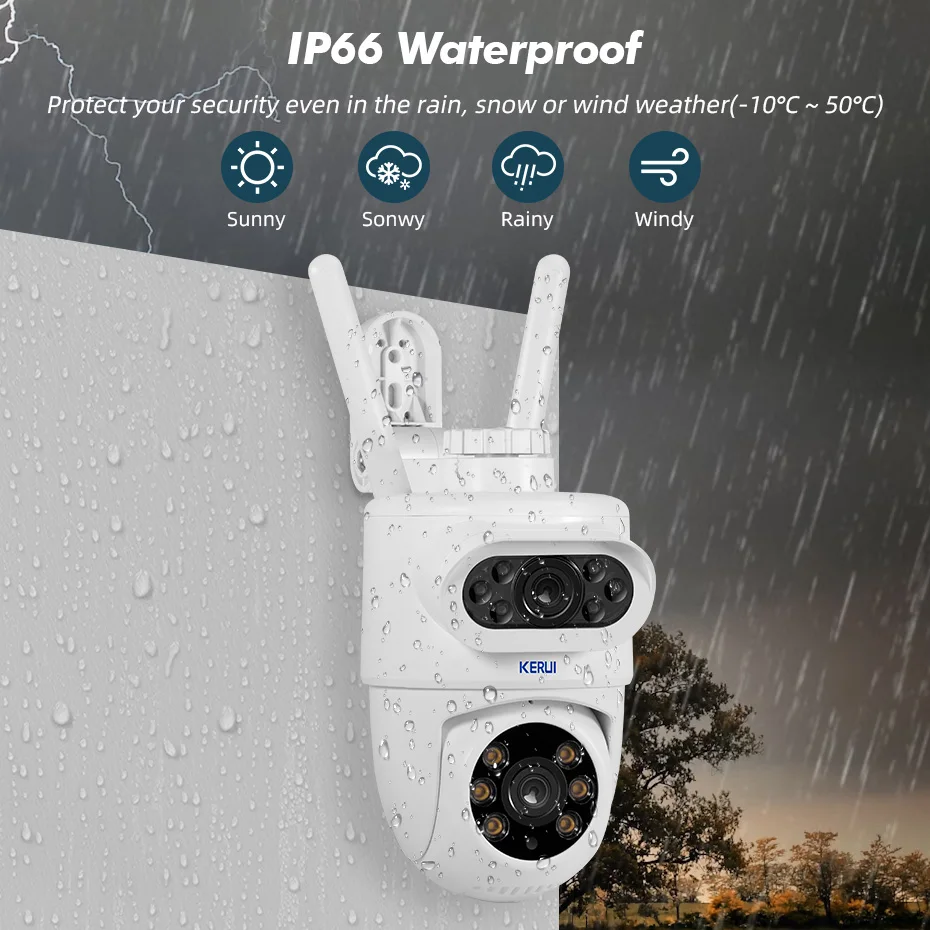 KERUI 5K 10MP デュアルレンズPTZ WIFIカ - Home Cinema Outdoor のレビューと価格